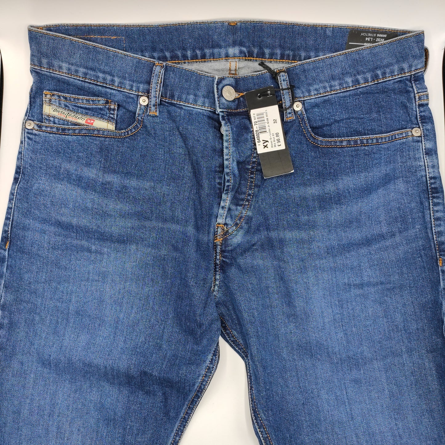 Diesel Luster Men's Mid Blue Slim Fit Jeans W32 L34 - D&D Moda