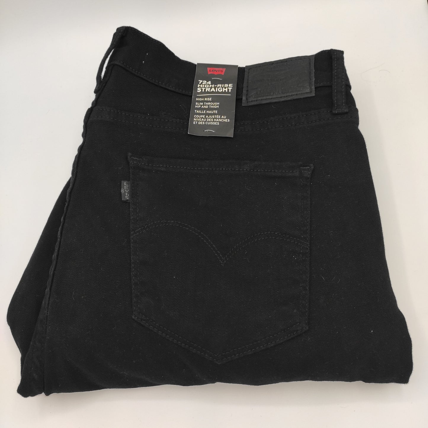 Levi's 724 Women's High Rise Straight Black Jeans W34 L30 - D&D Moda