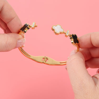 Wholesale Joblot Jewellery – Women’s Gold Clover Bangles