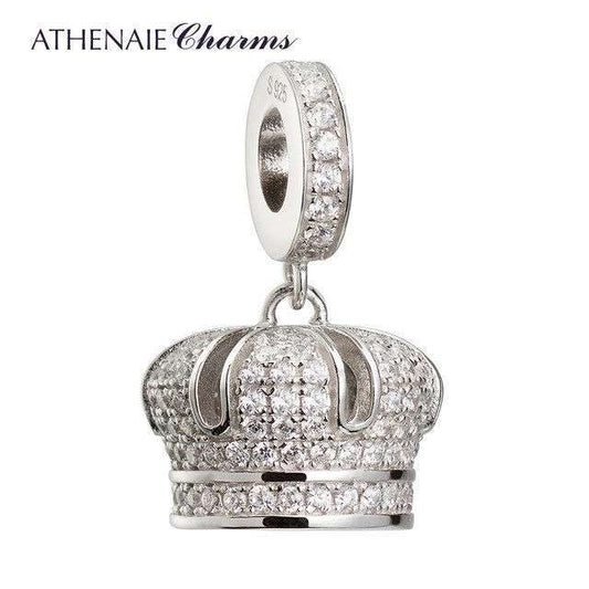 ATHENAIE Sparkling Crown Dangle Charm - D&D Moda