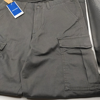 Jack & Jones Cargo Chino Grey Loose Trousers W30 L32 - D&D Moda