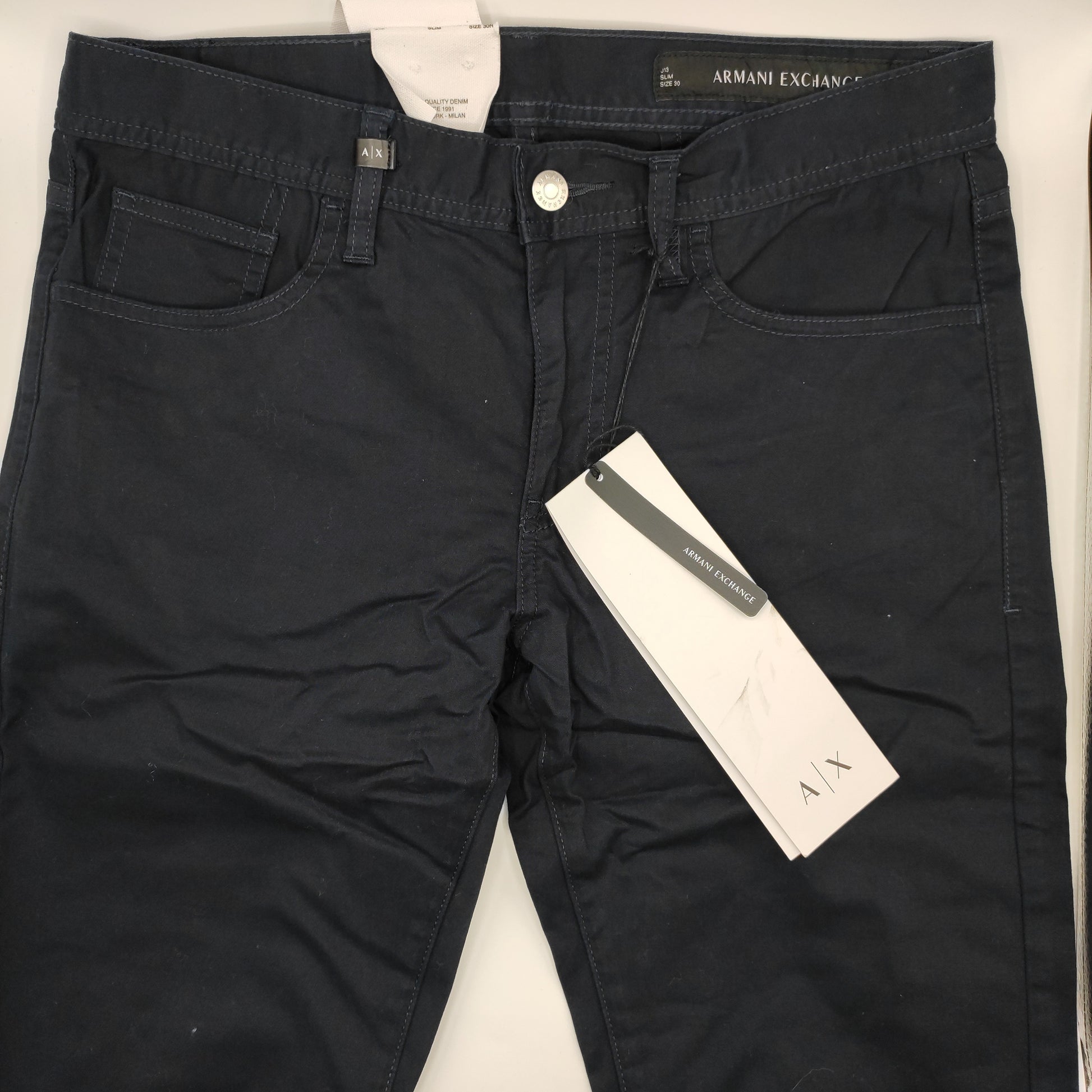 Armani Exchange Gabadine J13 Navy Trousers W30 L32 - D&D Moda