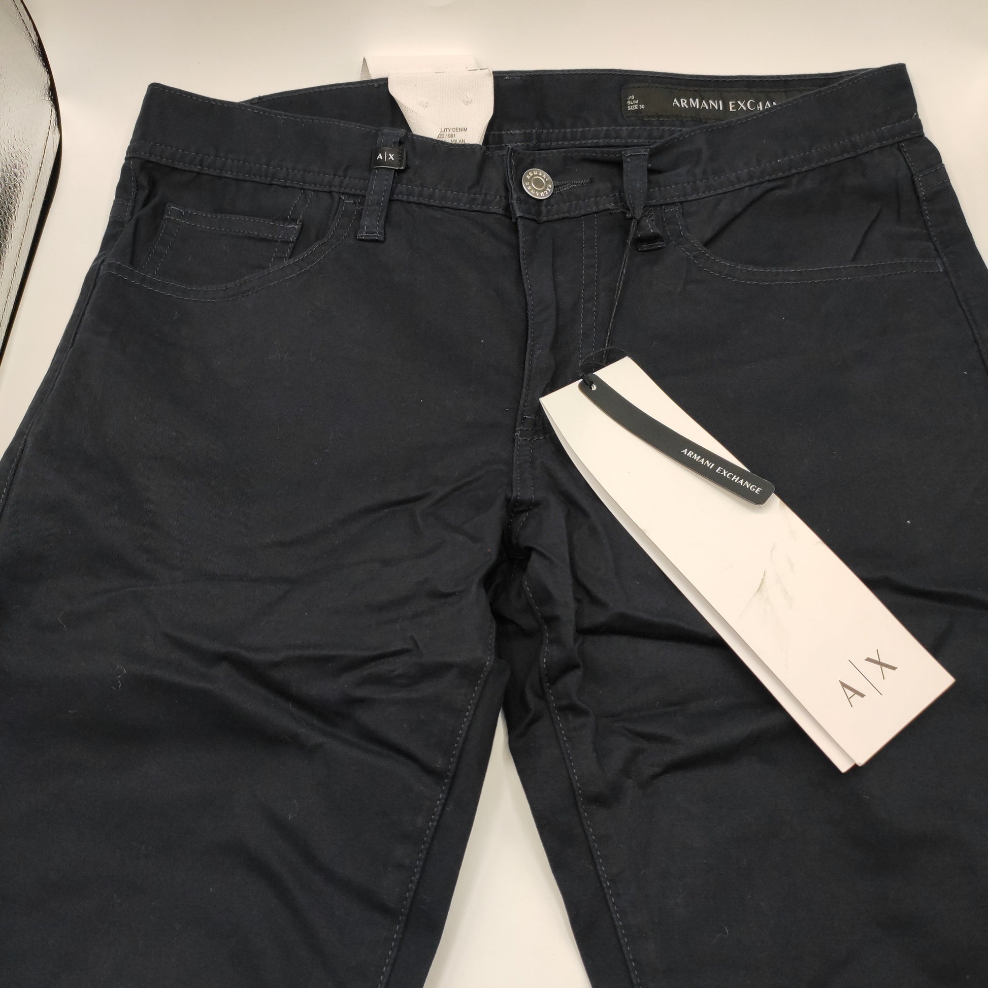 Armani Exchange Gabadine J13 Navy Trousers W30 L32 - D&D Moda