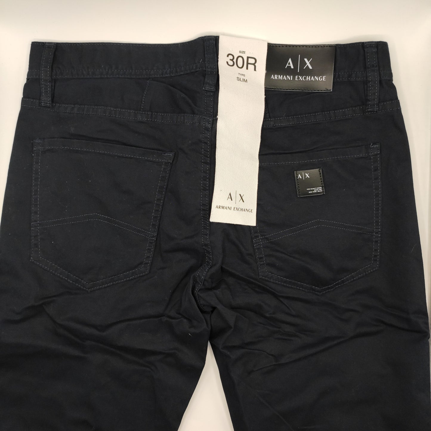 Armani Exchange Gabadine J13 Navy Trousers W30 L32 - D&D Moda