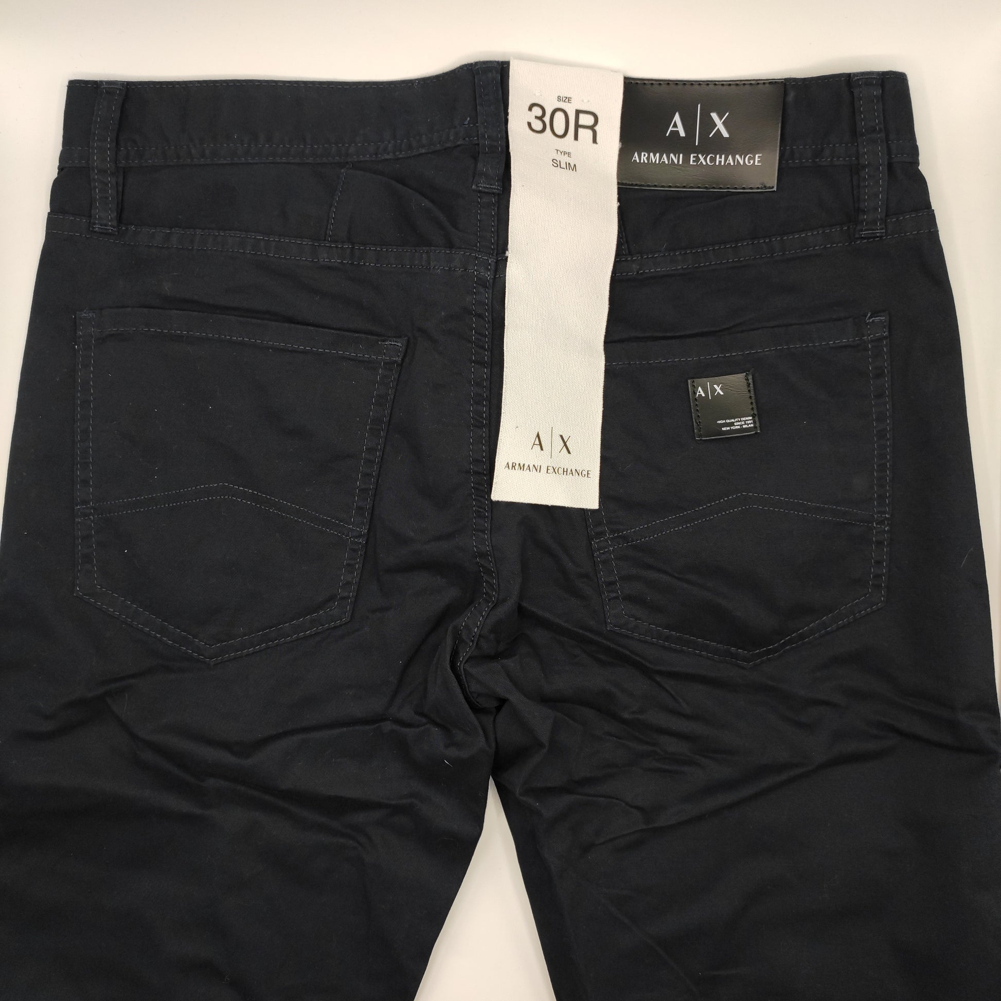 Armani Exchange Gabadine J13 Navy Trousers W30 L32 - D&D Moda