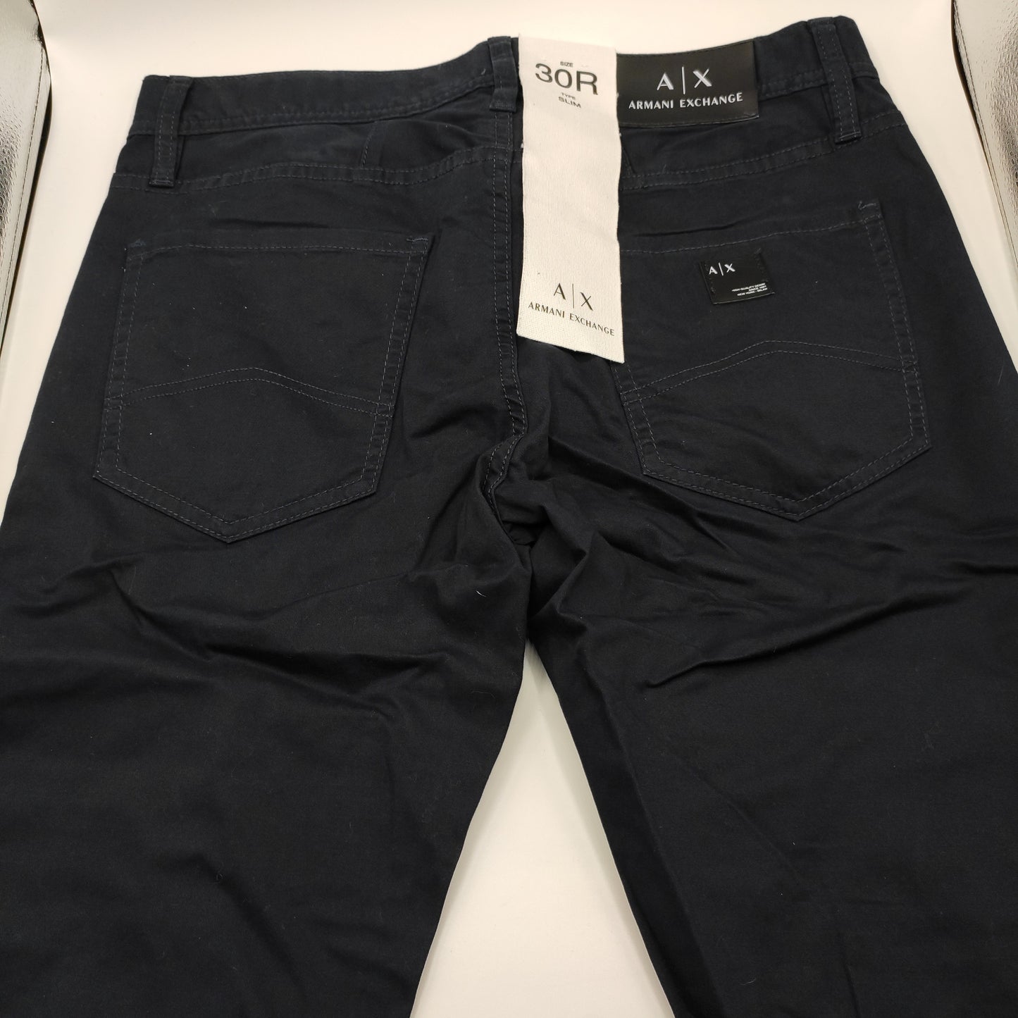 Armani Exchange Gabadine J13 Navy Trousers W30 L32 - D&D Moda