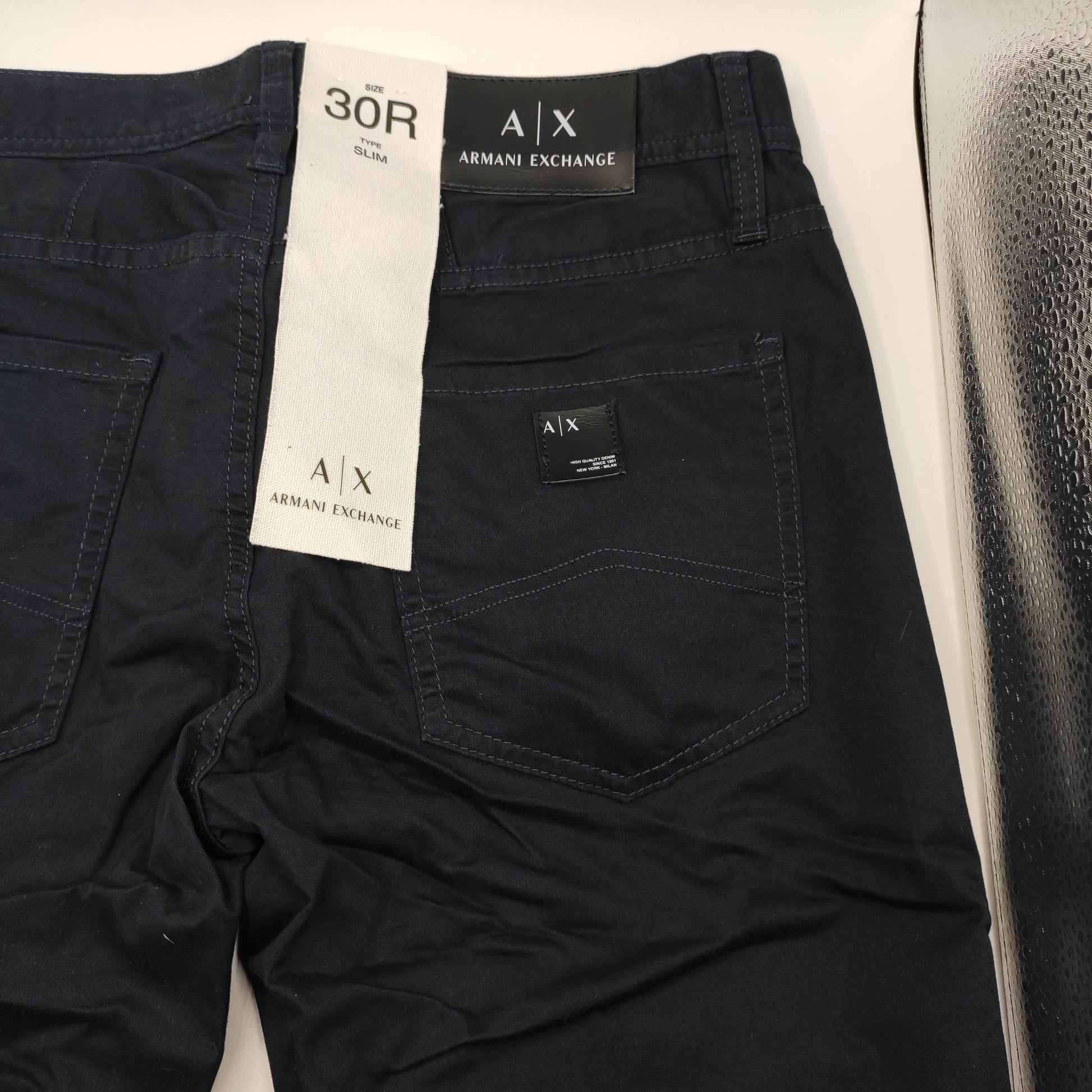 Armani Exchange Gabadine J13 Navy Trousers W30 L32 - D&D Moda