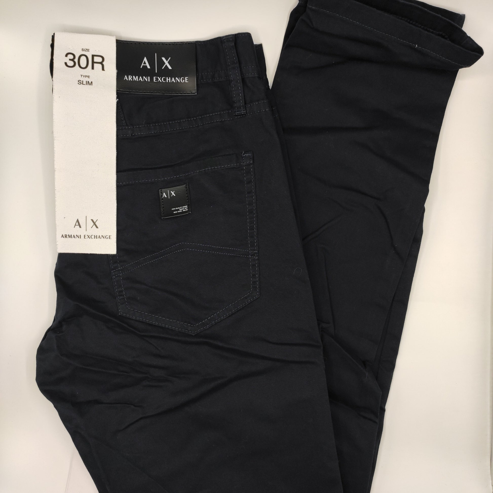 Armani Exchange Gabadine J13 Navy Trousers W30 L32 - D&D Moda