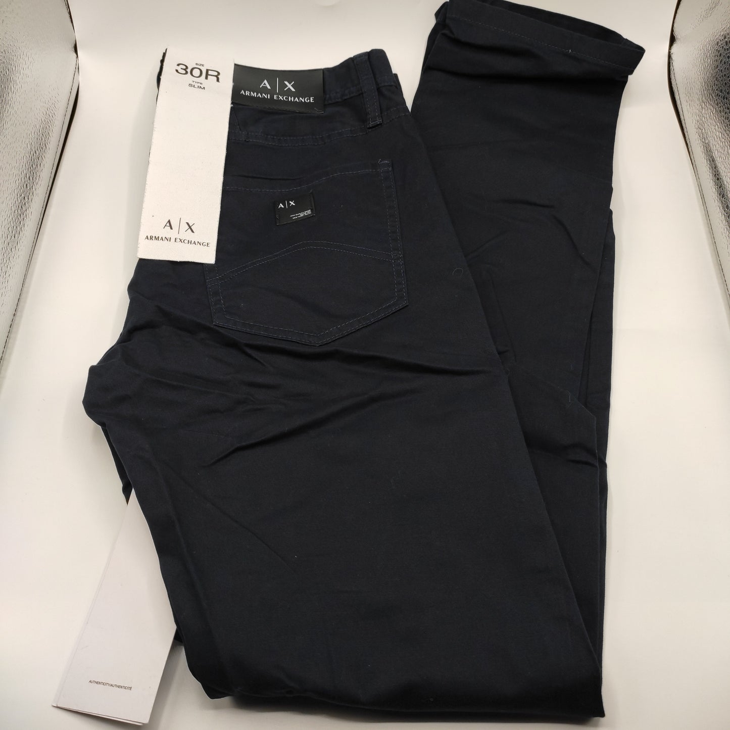 Armani Exchange Gabadine J13 Navy Trousers W30 L32 - D&D Moda