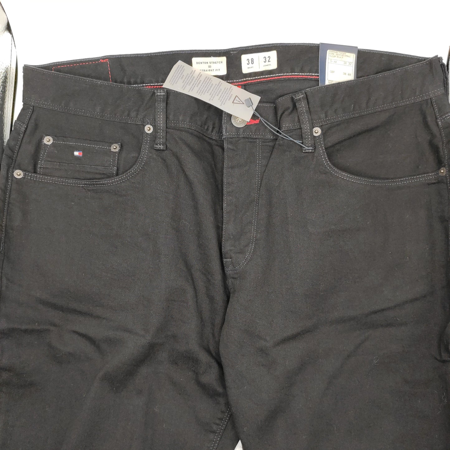 Tommy Hilfiger Corr Denton Straight Fit Black Jeans W38 L32 - D&D Moda