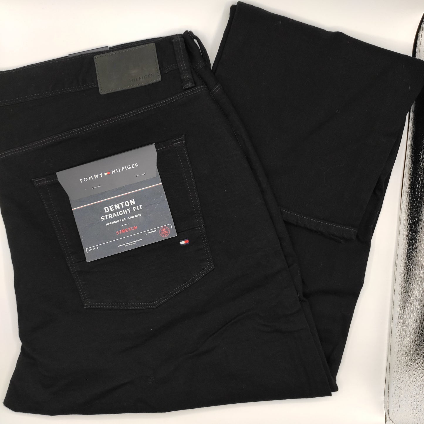 Tommy Hilfiger Corr Denton Straight Fit Black Jeans W38 L32 - D&D Moda