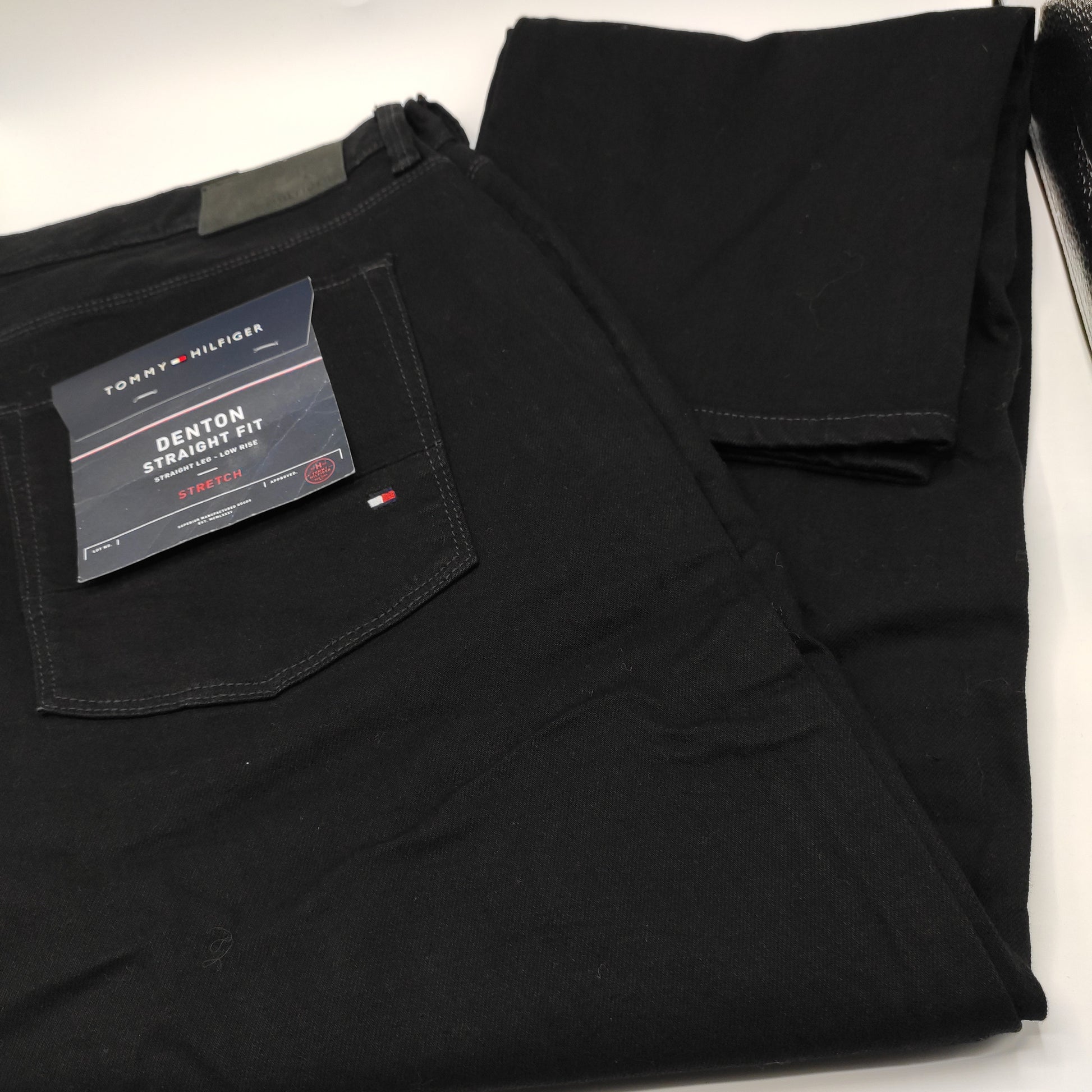 Tommy Hilfiger Corr Denton Straight Fit Black Jeans W38 L32 - D&D Moda