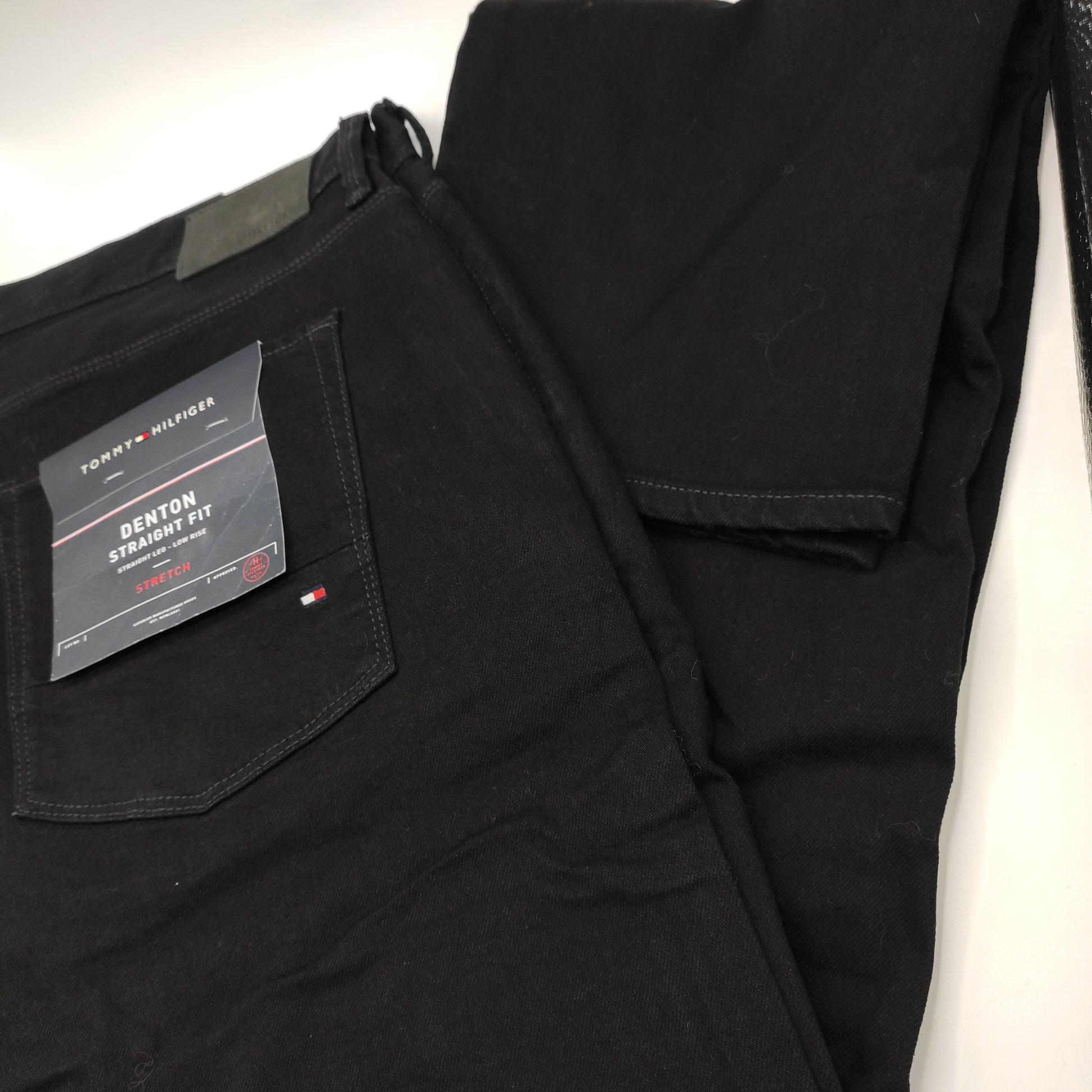 Tommy Hilfiger Corr Denton Straight Fit Black Jeans W38 L32 - D&D Moda