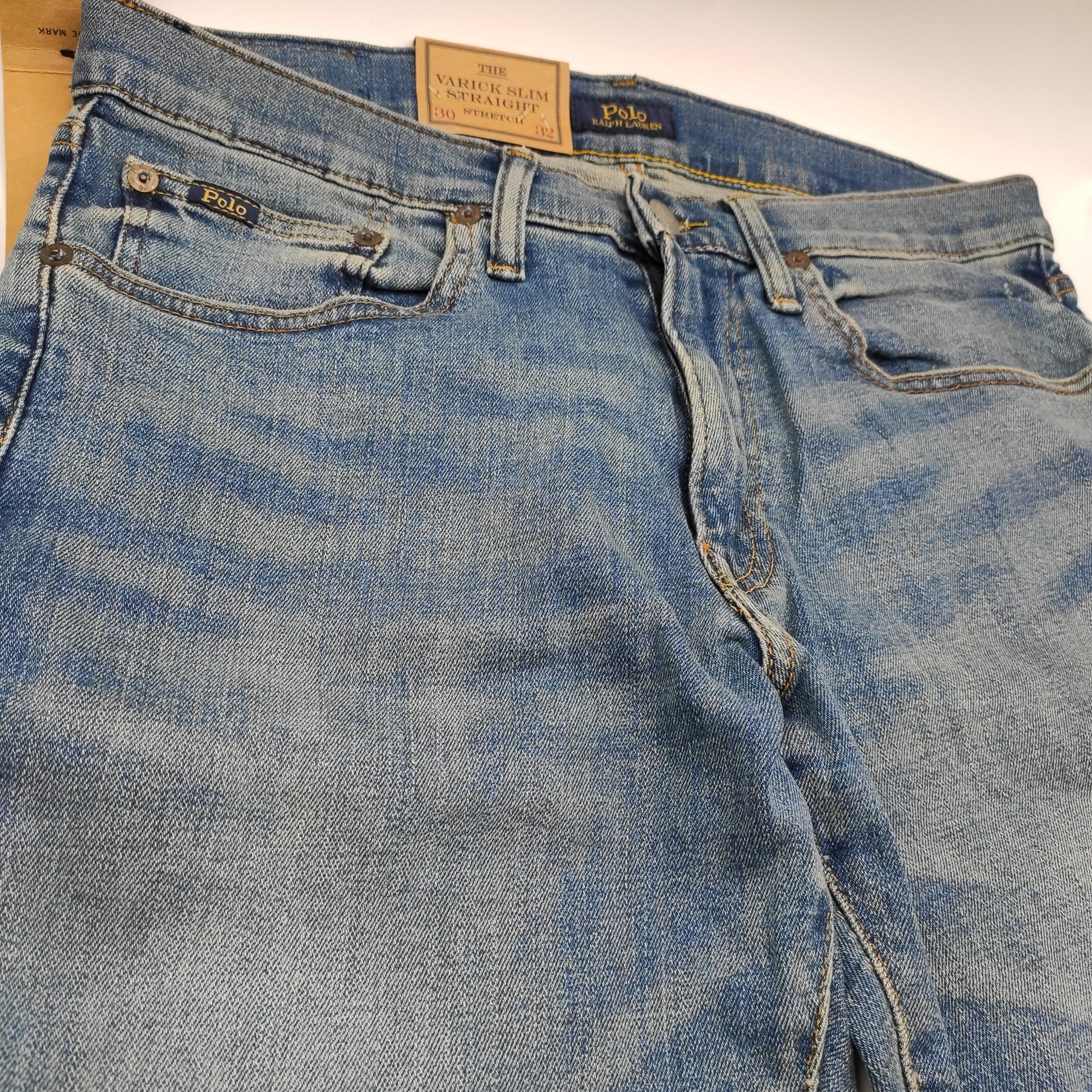 Polo Ralph Lauren Varick Slim Straight Distressed Jeans W30 L32 - D&D Moda