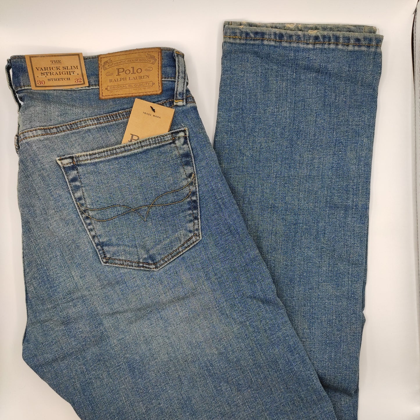 Polo Ralph Lauren Varick Slim Straight Distressed Jeans W30 L32 - D&D Moda