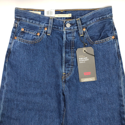 Levi's Ribcage Straight Ankle Noe Dark Minera Women's Jeans W28 L27 - D&D Moda