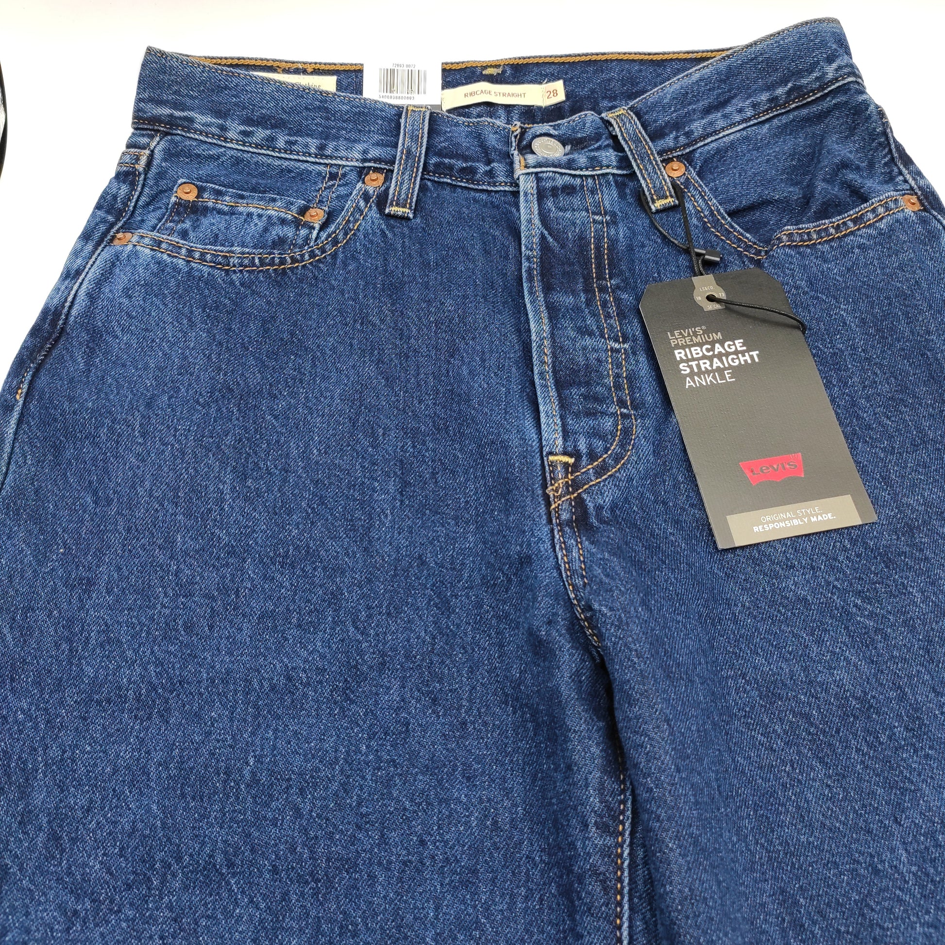 Levi's Ribcage Straight Ankle Noe Dark Minera Women's Jeans W28 L27 - D&D Moda