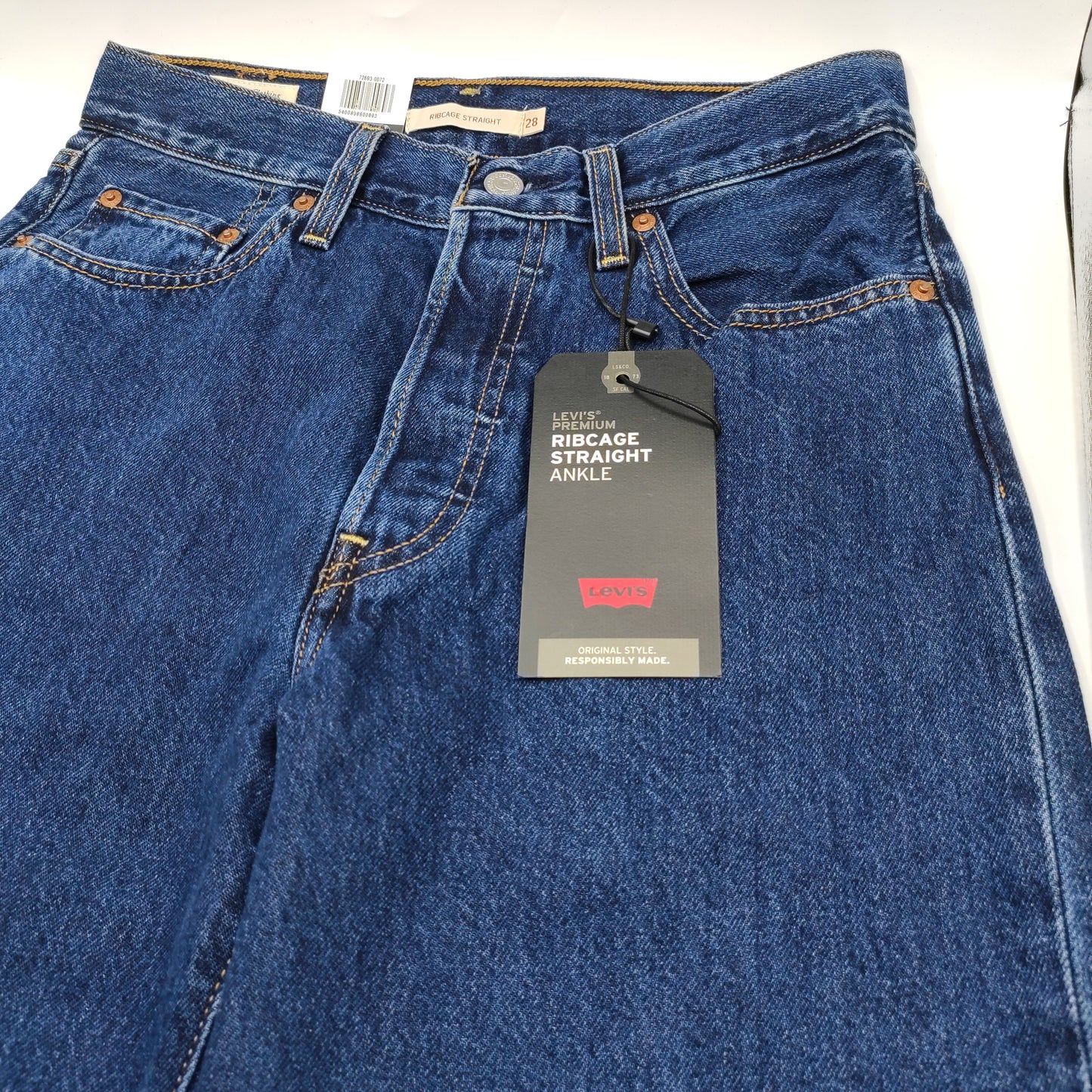 Levi's Ribcage Straight Ankle Noe Dark Minera Women's Jeans W28 L27 - D&D Moda