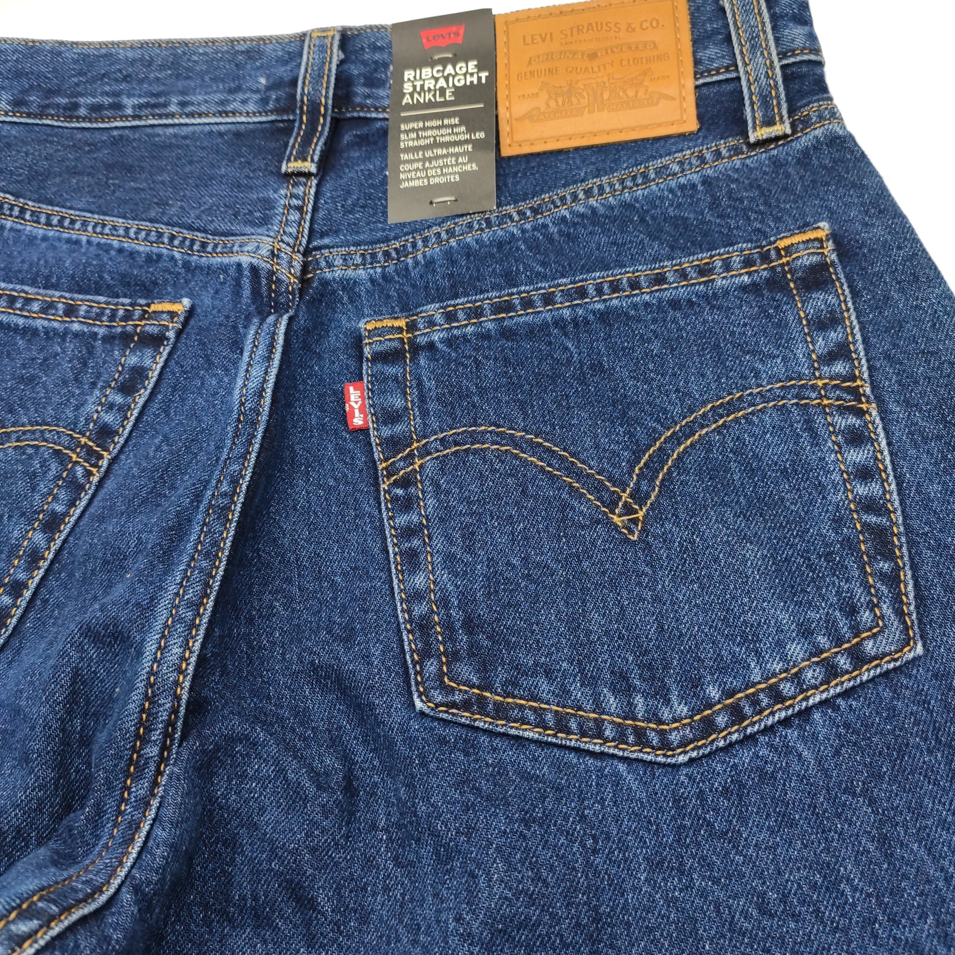 Levi's Ribcage Straight Ankle Noe Dark Minera Women's Jeans W28 L27 - D&D Moda