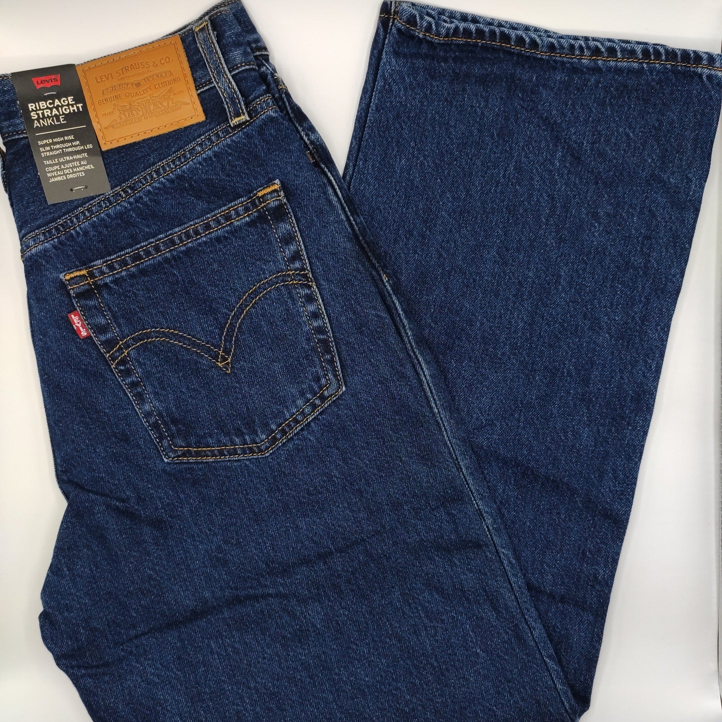 Levi's Ribcage Straight Ankle Noe Dark Minera Women's Jeans W28 L27 - D&D Moda