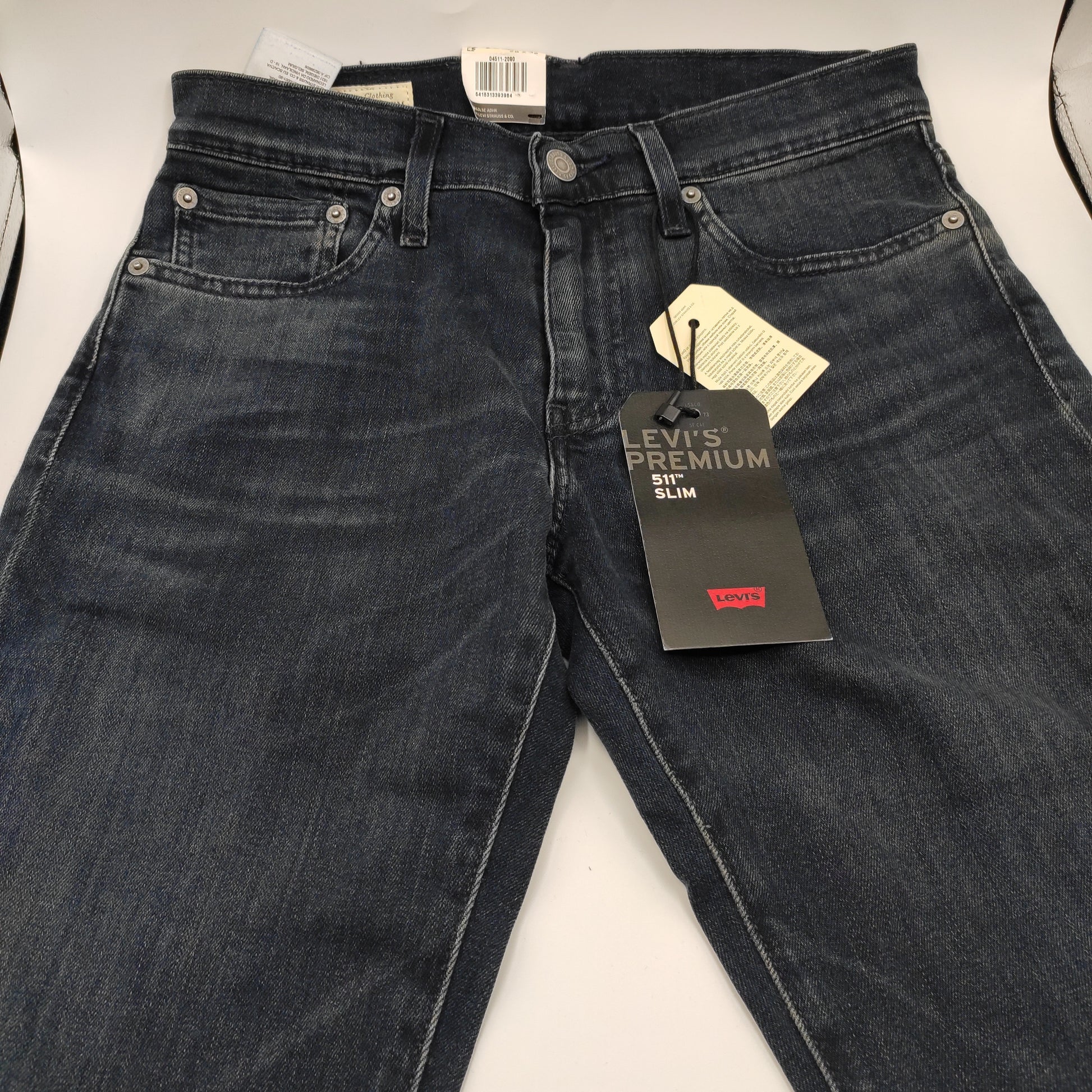 Levi's Men's 511 Slim Fit Jeans Dark Distressed Blue W28 L32 - D&D Moda