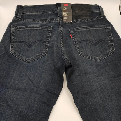 Levi's Men's 511 Slim Fit Jeans Dark Distressed Blue W28 L32 - D&D Moda