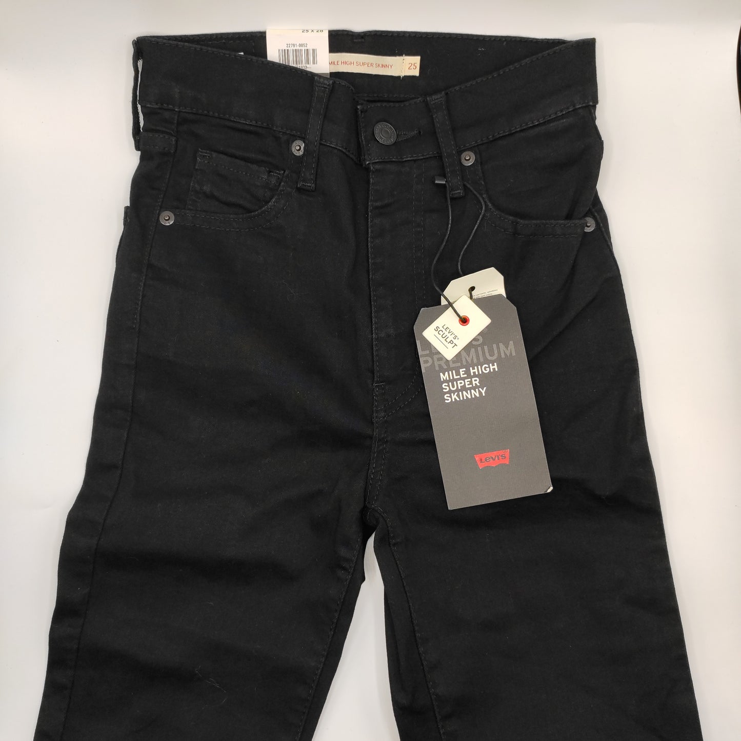 Levi's Mile High Super Skinny Black Jeans W25 L28 - D&D Moda