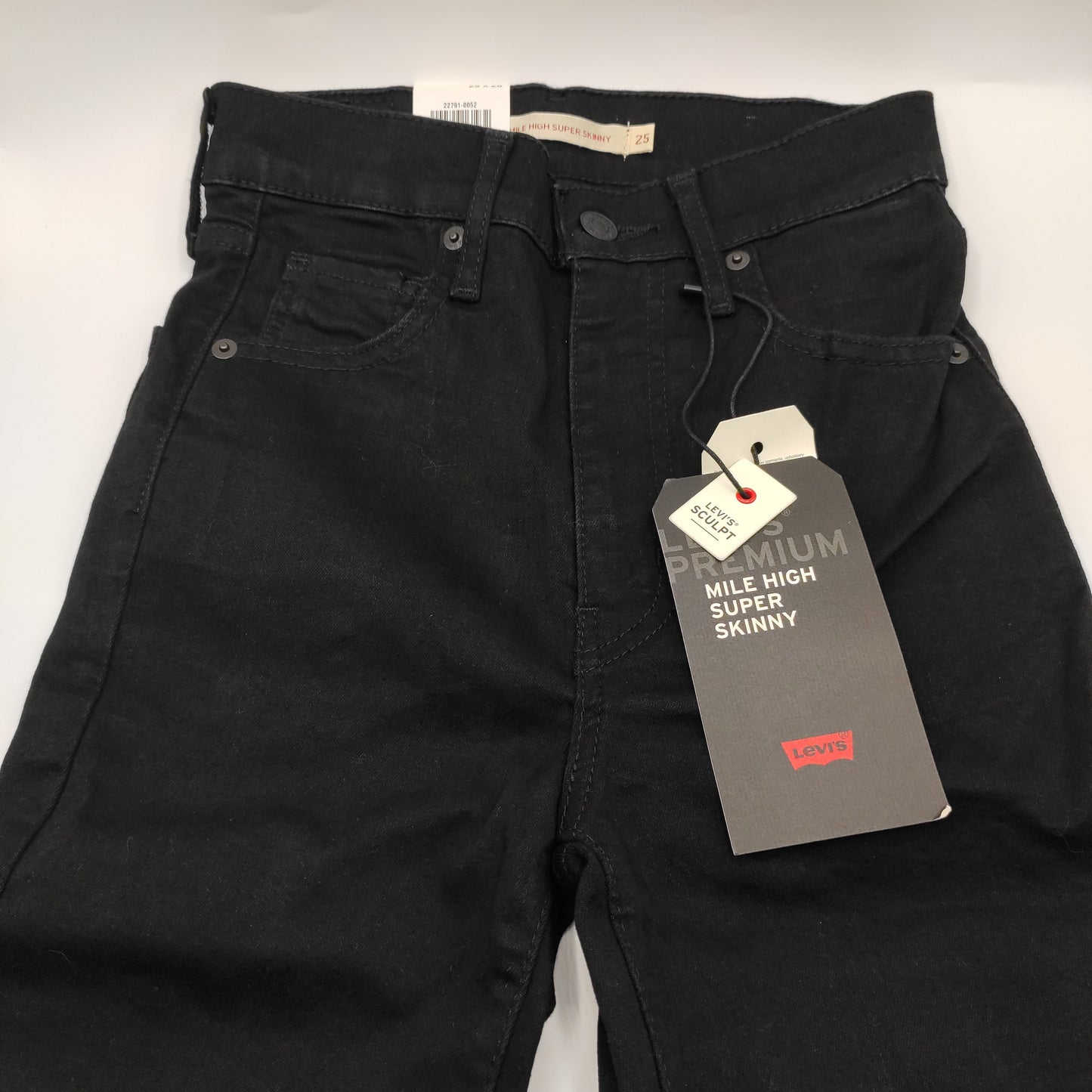 Levi's Mile High Super Skinny Black Jeans W25 L28 - D&D Moda
