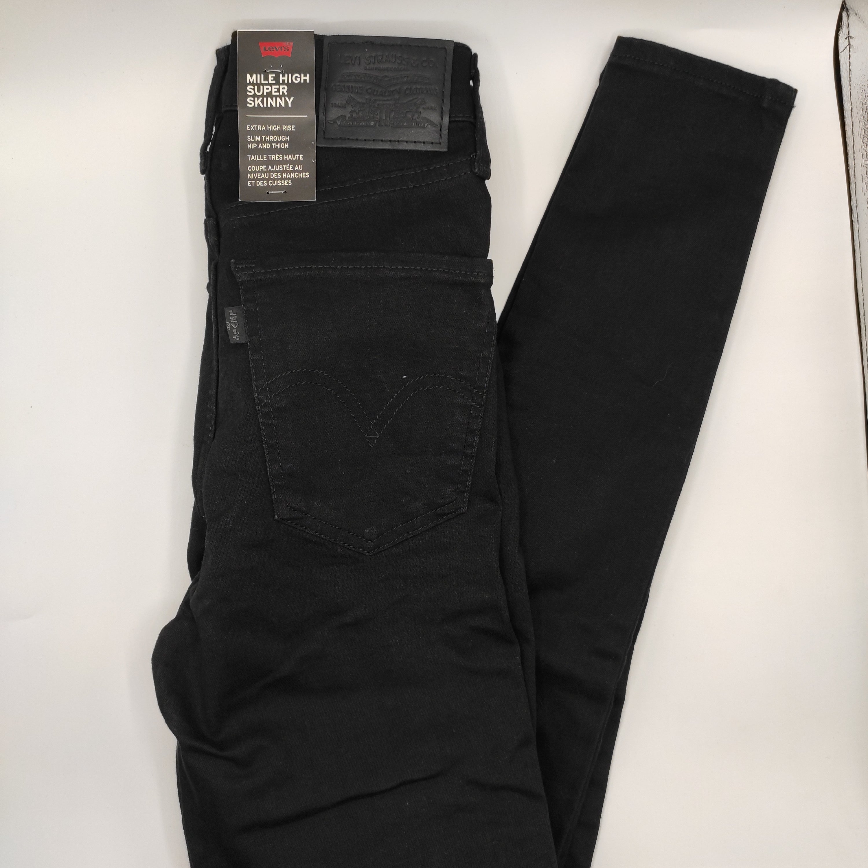 Levi's mile high clearance super skinny black jeans