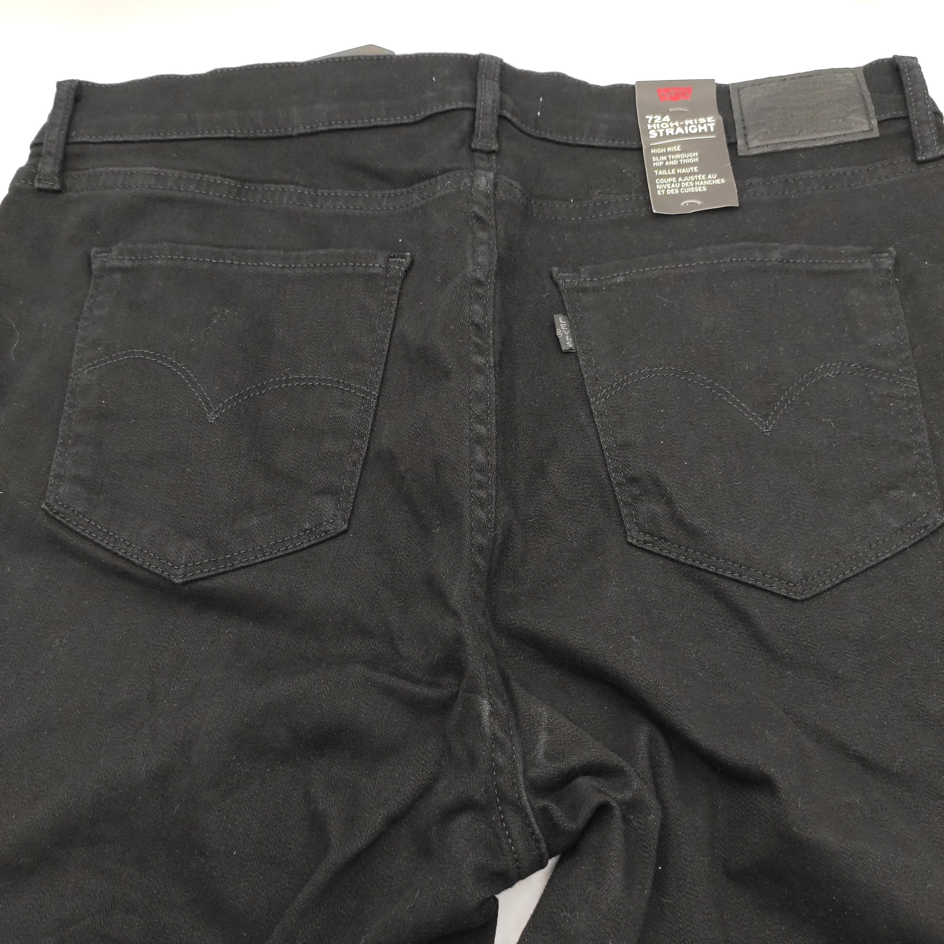 Levi's 724 Women's High Rise Straight Black Jeans W34 L30 - D&D Moda