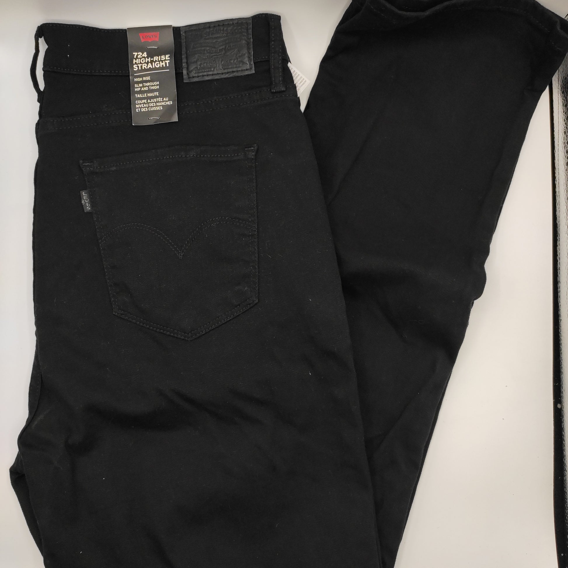 Levi's 724 Women's High Rise Straight Black Jeans W34 L30 - D&D Moda