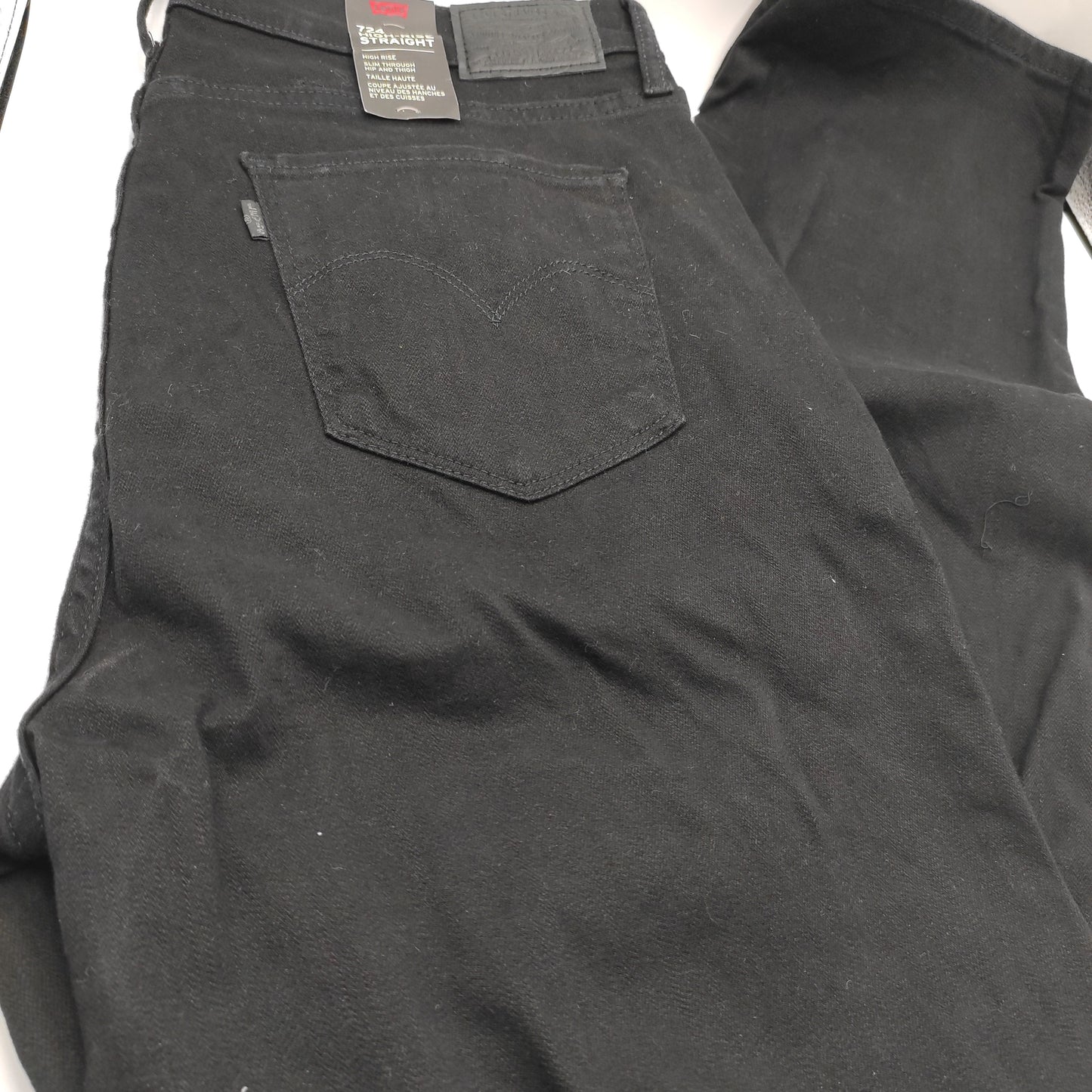 Levi's 724 Women's High Rise Straight Black Jeans W34 L30 - D&D Moda