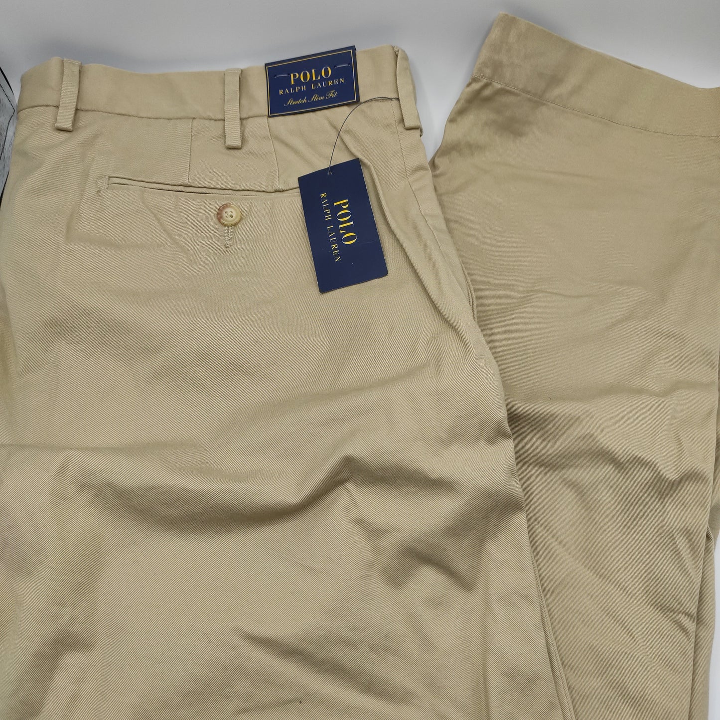 Polo Ralph Lauren Flat Chino Trousers in Khaki W38 L32 - D&D Moda