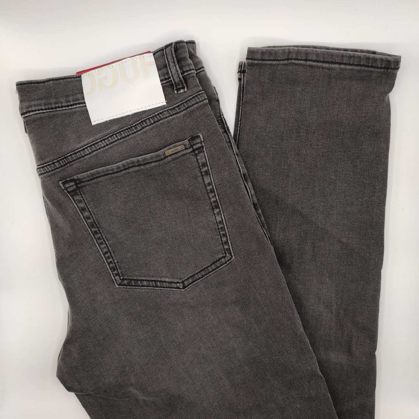 Hugo Boss 634 Tapered Fit Washed Grey Jeans W30 L34 - D&D Moda